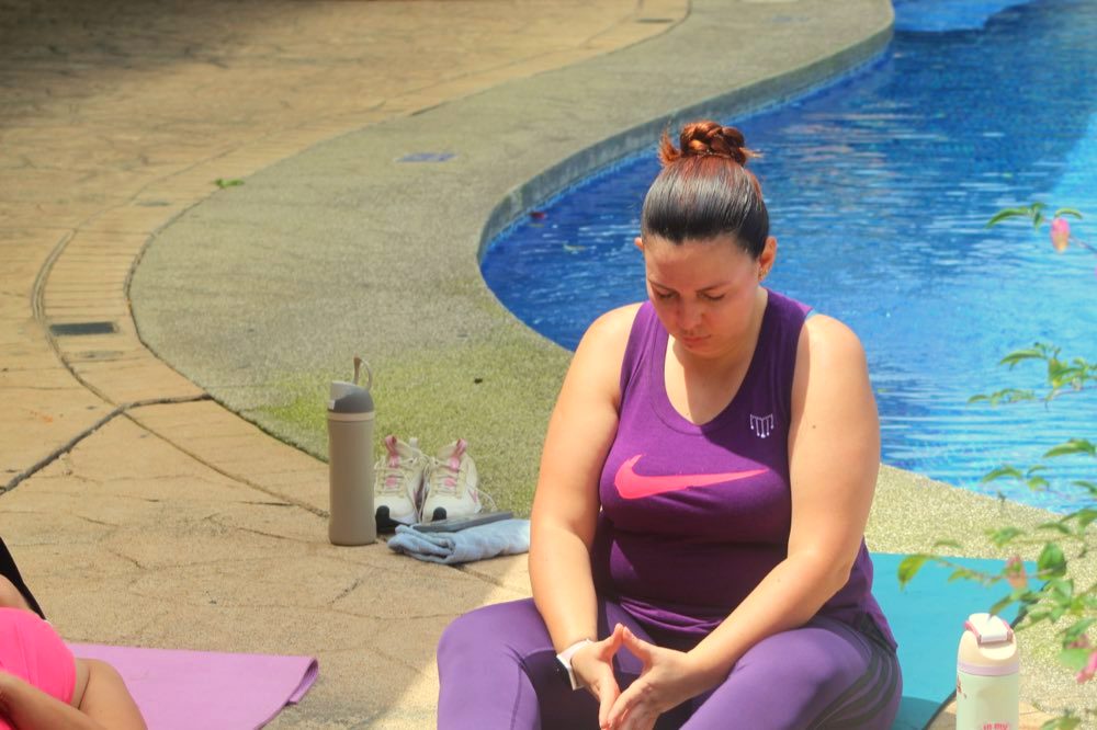 El cierre de la clase junto al agua